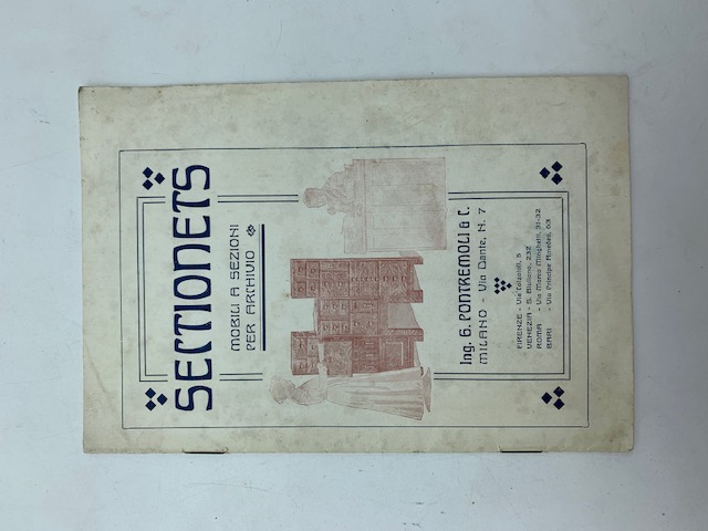 Sectionets. Mobili a sezioni per archivio. Ing. G. Pontremoli, Milano (Catalogo commerciale)